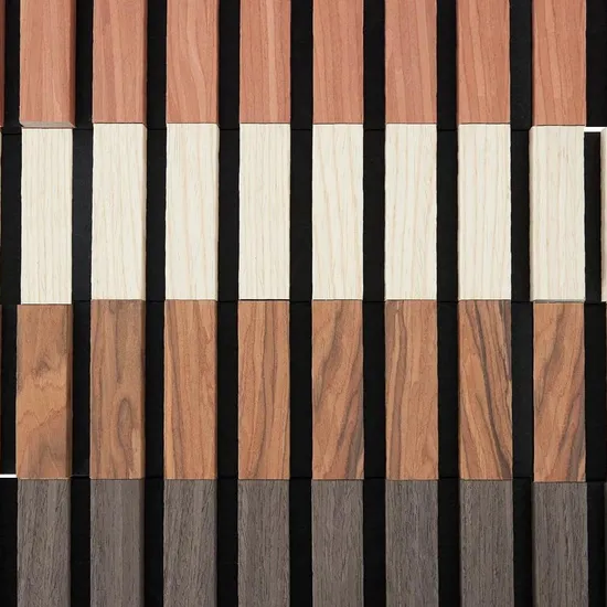 米国市場向けカスタマイズカラーPVC WPCクラッディング屋外音響壁パネル装飾木製スラット壁パネルホームデコレーション用