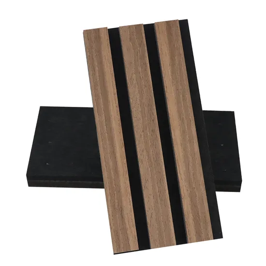 Akupanel ダークウッドベニア壁パネル 無垢材スラット装飾吸音パネル